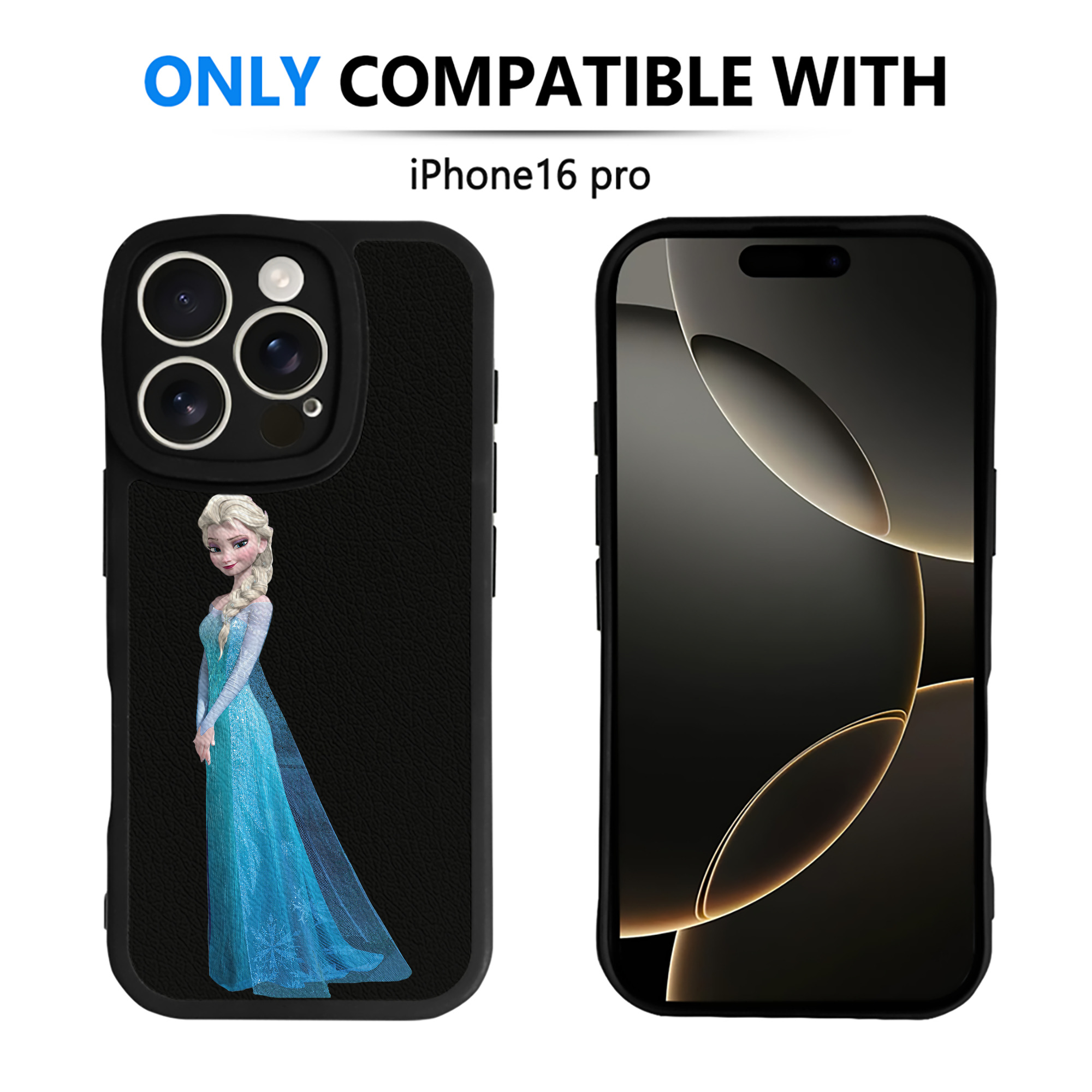（画像用） アナと雪の女王 アンナ エルサ Frozen Anna Elsa 【iPhone 16シリーズ対応】シリコンスマホケース（レザー調） 材質：シリコン